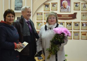 Chairman of the Yeysk branch of the Russian Society of Historians-Archivists E.V. Sostin (right), members of the EO ROIA G.M. Kurkov, and G.V. Zemlyanskaya at the event in Yeisk CGB after them. E.A.Kotenko